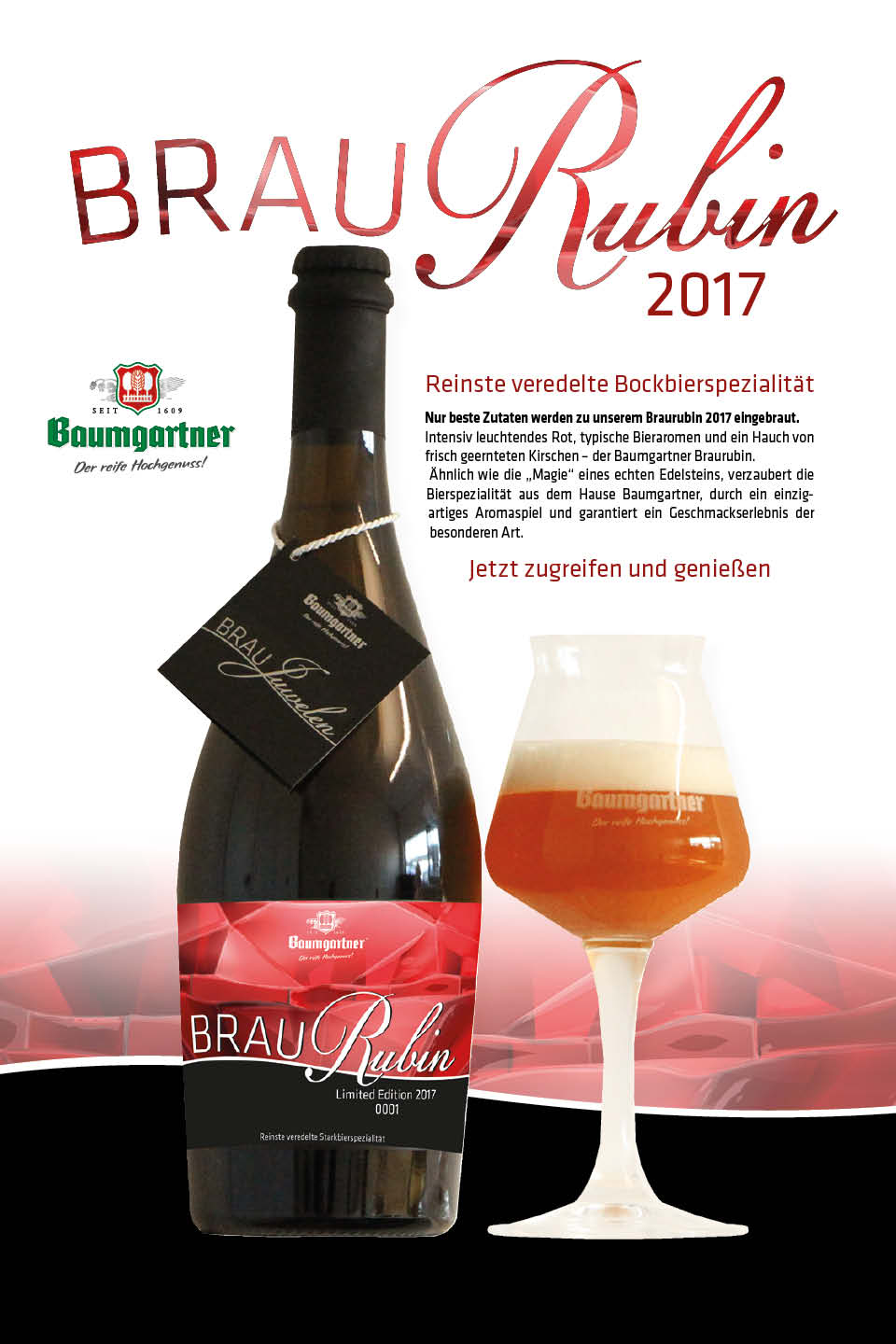 BrauRubin Verkaufsblatt Brauerei Baumgartner